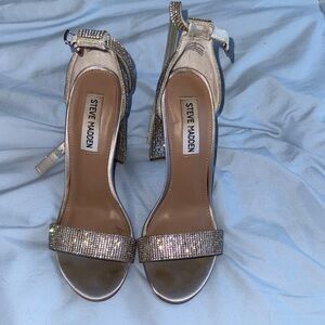 Steve Madden Glittering Silver Heels